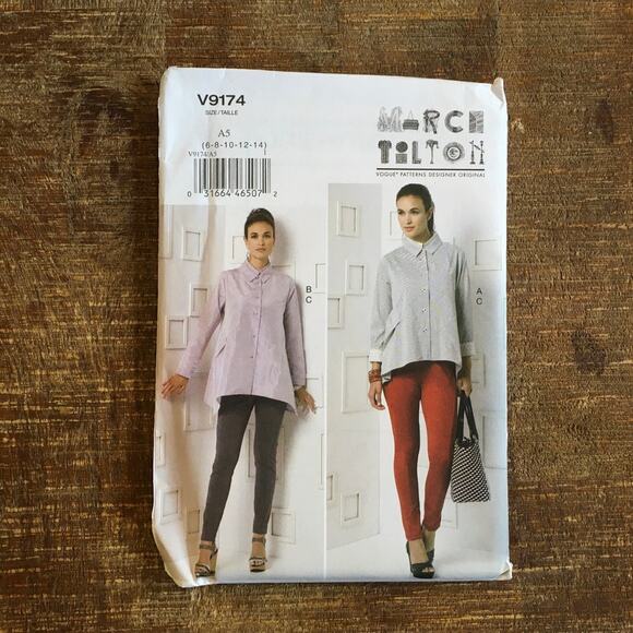 Vogue Sewing Pattern V9174 Womens Shirt Pants Marcy Tilton Separates 6-14 UNCUT - Picture 1 of 3